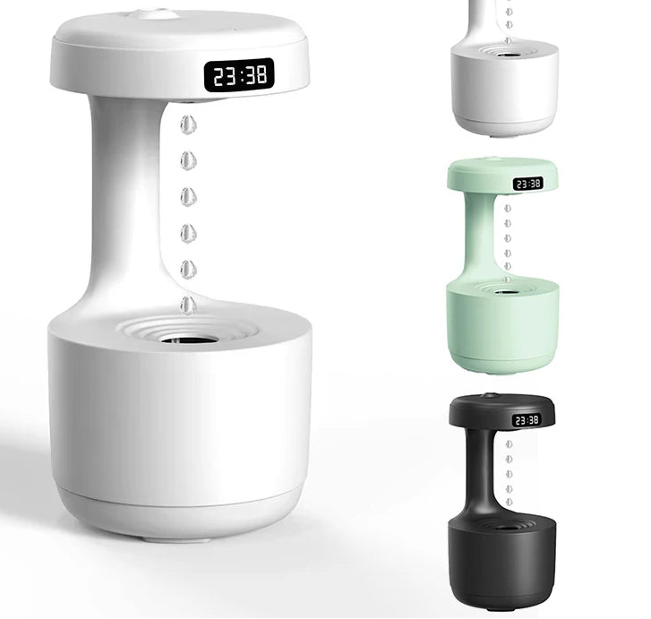 Air Humidifier Anti-gravity with digital clock